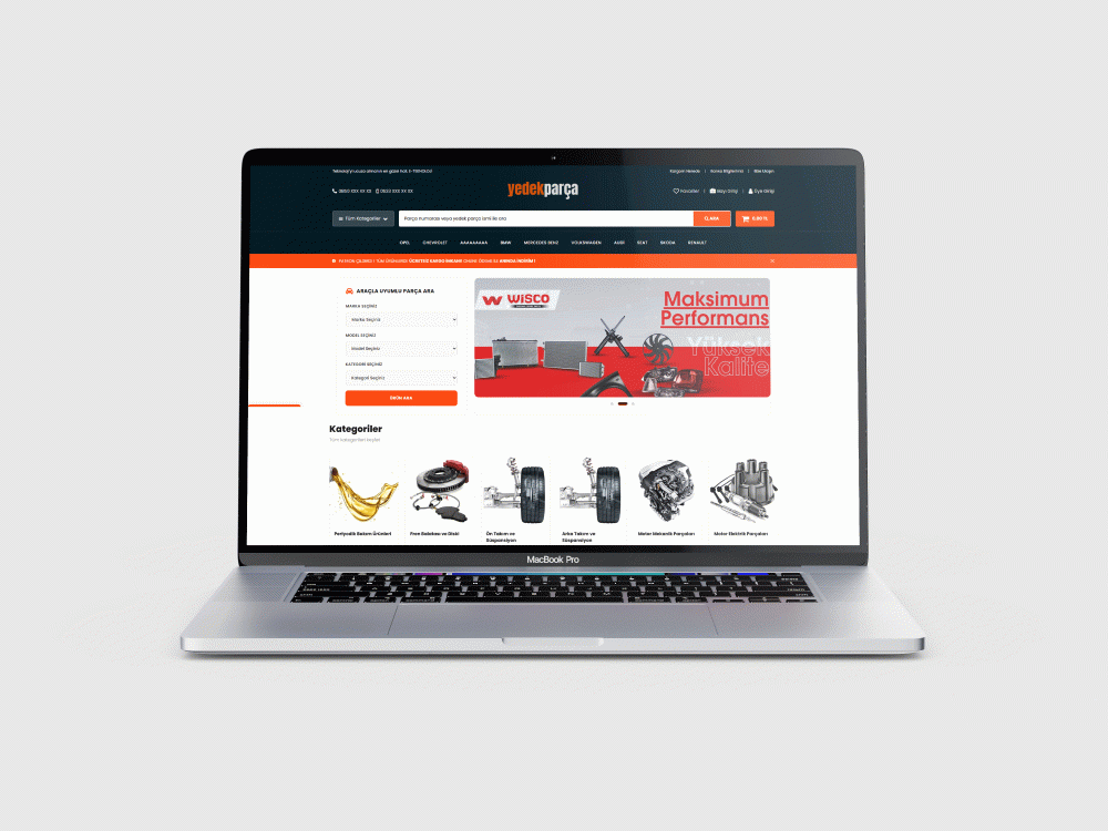 Oto Yedek Parça E-Ticaret Scripti
